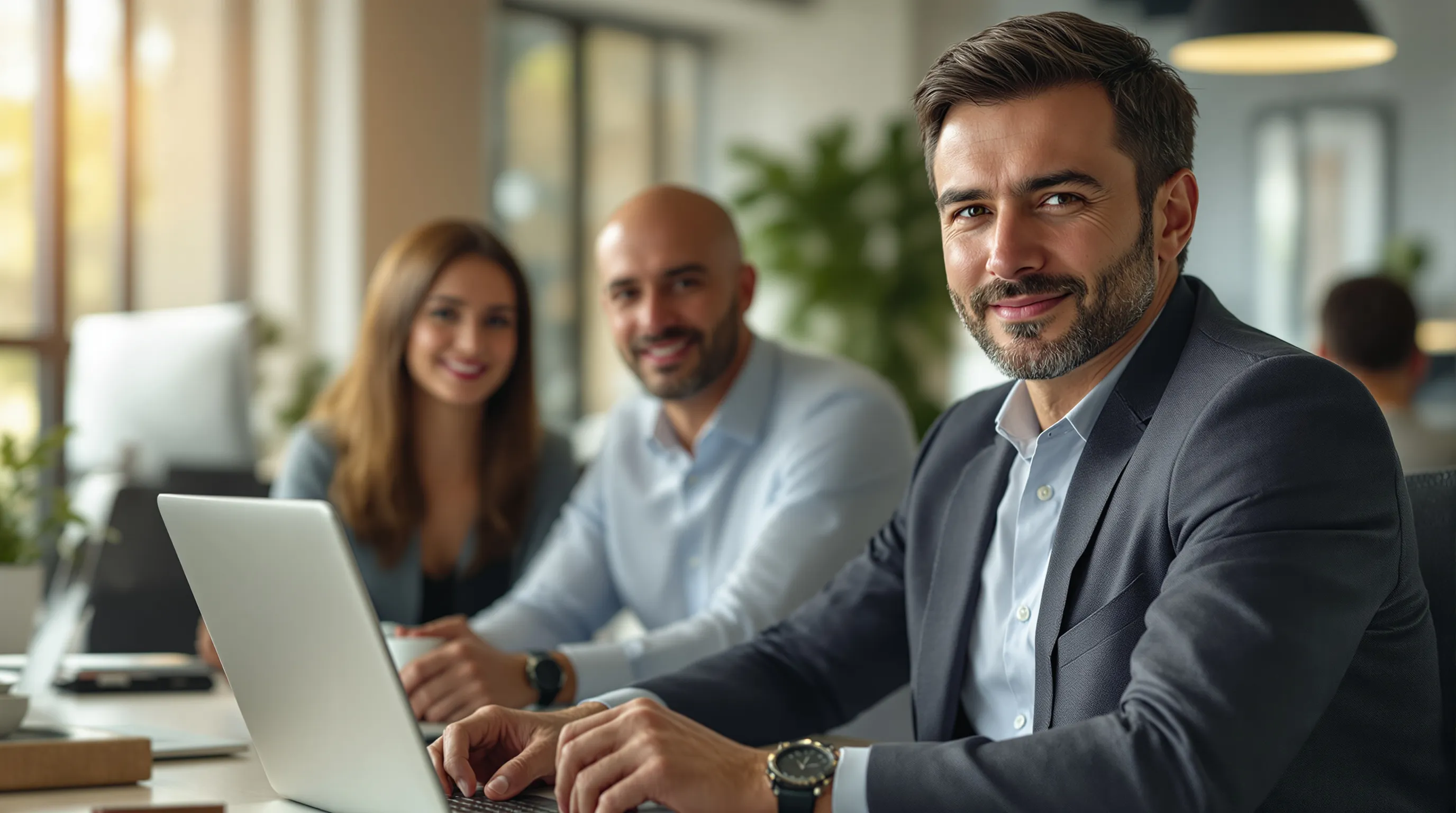 Legal professional reviewing ranked e-discovery document lists on dual monitors in a modern law office